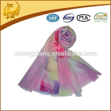 Muslim Stole Digital Printed 100% Matériel de laine Vente en gros New Styles Fashion Scarf Shawl
